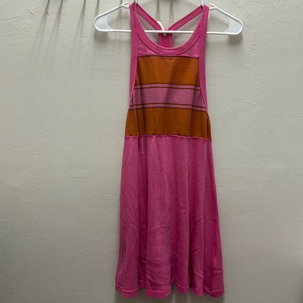 Free People Pink and Orange Tank Dress